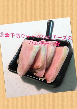 ❀✿千切りキャベツとチーズのハム挟み❀✿-レシピのメイン写真