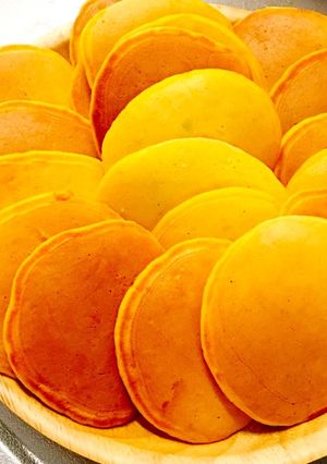 離乳食♡かぼちゃ豆乳粉ミルクパンケーキ-レシピのメイン写真