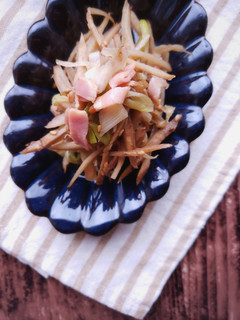 楽うま♡長ネギとベーコンのきんぴらごぼう-レシピのメイン写真