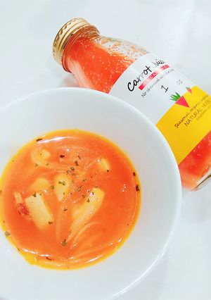 人参ジュースでミネストローネ-レシピのメイン写真
