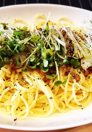 和えるだけ簡単★納豆と大根おろしのパスタ-レシピのメイン写真