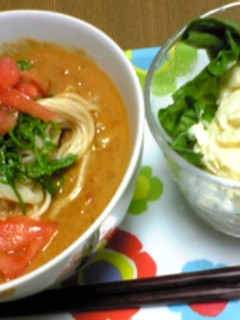 クリーミートマトカレーそうめん-レシピのメイン写真