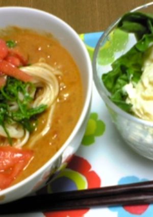 クリーミートマトカレーそうめん-レシピのメイン写真