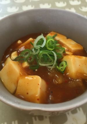 サッポロ一番みそ味でキムチ豆腐丼♪-レシピのメイン写真