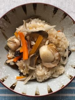 ベビーホタテの炊き込みご飯-レシピのメイン写真