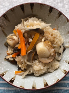 ベビーホタテの炊き込みご飯-レシピのメイン写真
