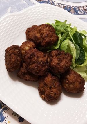 簡単☆カレー風味豚ひき肉の揚げハンバーグ-レシピのメイン写真