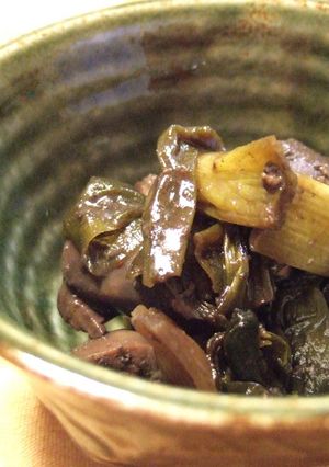 赤ワインで♪鶏レバーとネギの炒め煮-レシピのメイン写真