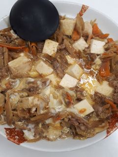 サッポロ一番残りスープde肉豆腐の卵とじ-レシピのメイン写真