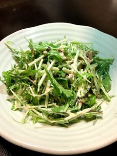 水菜塩昆布サラダ-レシピのメイン写真