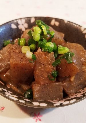 サッポロ一番みそラーメンのスープで蒟蒻煮-レシピのメイン写真
