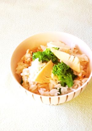 春❁たけのこ菜の花あさりのごはん-レシピのメイン写真