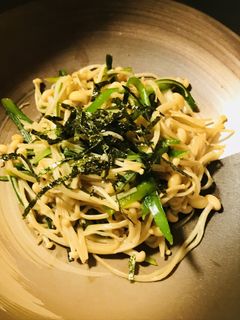 長ネギとエノキのサッとしょう油炒め-レシピのメイン写真