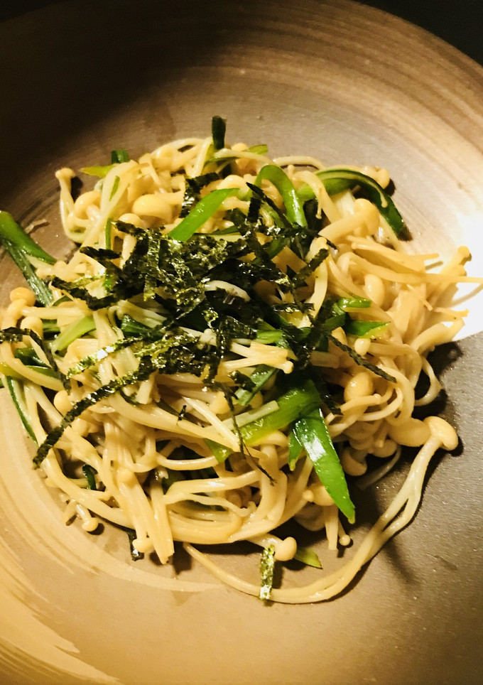 長ネギとエノキのサッとしょう油炒め-レシピのメイン写真