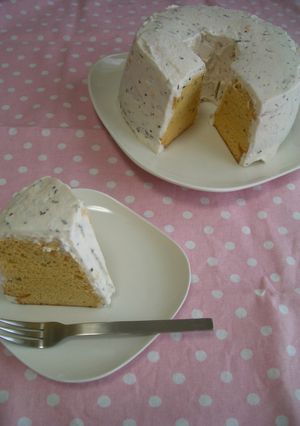桜のシフォンケーキ-レシピのメイン写真