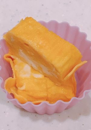 変色しない！レンジで簡単、チーズ玉子焼-レシピのメイン写真