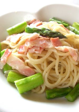 アスパラとベーコンのスパゲティ-レシピのメイン写真