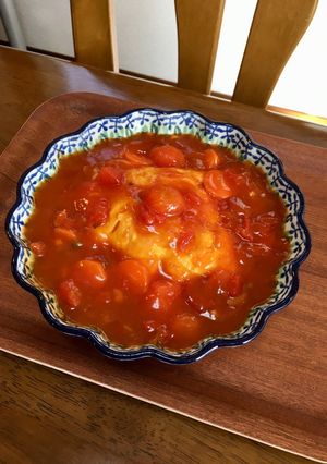 醤油トマトラーメンの後の天津飯風ごはん♪-レシピのメイン写真