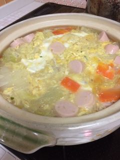 野菜も食べよう!簡単玉子と野菜のスープ-レシピのメイン写真