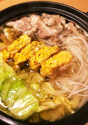 腸まで届く豚バラキャベツ卵焼き入り鍋-レシピのメイン写真