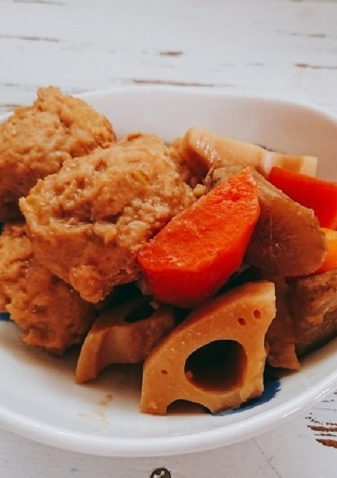 練りごまで☆ 鶏だんごと根菜のごまみそ煮-レシピのメイン写真
