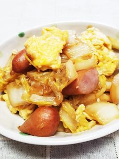 ☆白菜・ウインナー・卵の中華炒め☆-レシピのメイン写真