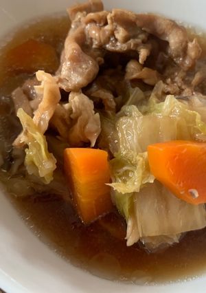 豚薄切り肉と白菜のオイスターソース煮-レシピのメイン写真