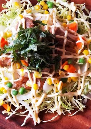 鶏の照り焼きde巣ごもりサラダごはん-レシピのメイン写真
