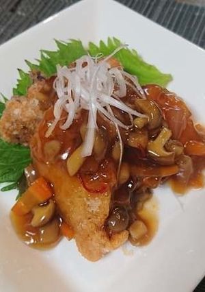 黒鯛の甘酢あんかけ×SHiBORO-レシピのメイン写真