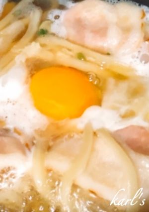 簡単ベーコンエッグうどん-レシピのメイン写真