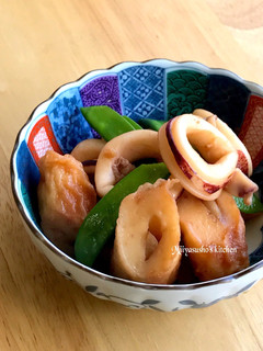 イカとゴボ天の煮物(隠し味に胡麻油)-レシピのメイン写真