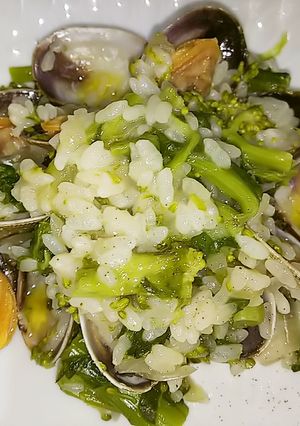 ホットクック☆あさりと菜の花リゾット-レシピのメイン写真