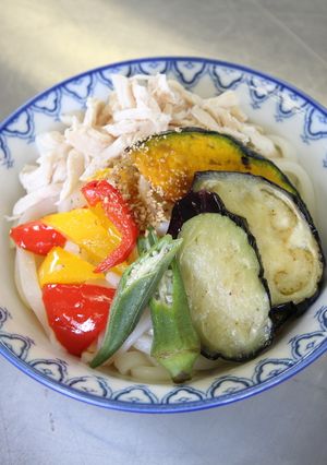夏野菜のスタミナうどん-レシピのメイン写真