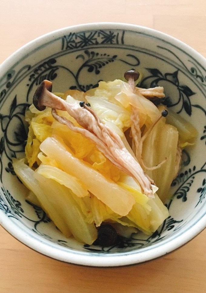 白菜と干ししめじのさっと煮【簡単副菜】-レシピのメイン写真