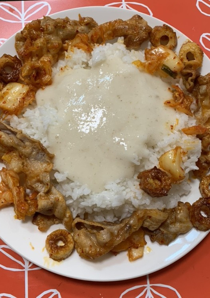 豚キムちくわとろろご飯-レシピのメイン写真