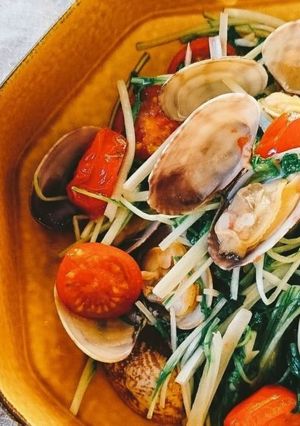 薬膳☆あさりと水菜の蒸し煮-レシピのメイン写真