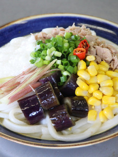 竜田揚げのせぶっかけうどん-レシピのメイン写真