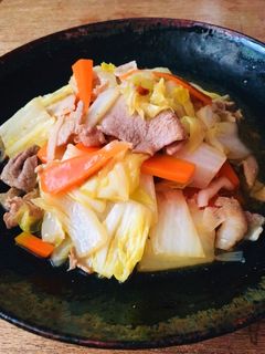 ピリ辛!白菜と豚肉の甘酢炒め-レシピのメイン写真