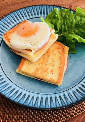 低糖質高たんぱく質のクロックムッシュ風-レシピのメイン写真