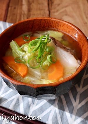白菜と鱈の味噌汁-レシピのメイン写真