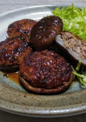 焼き肉のタレで味付け…簡単椎茸の肉詰め-レシピのメイン写真
