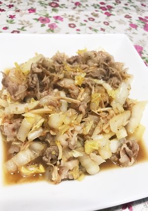 とっても簡単 豚肉と白菜のポン酢炒め-レシピのメイン写真