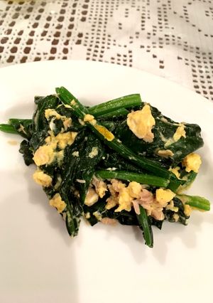 お弁当に！シーチキン卵のほうれん草炒め-レシピのメイン写真