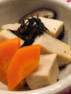 高野豆腐とひじきの煮物♡-レシピのメイン写真