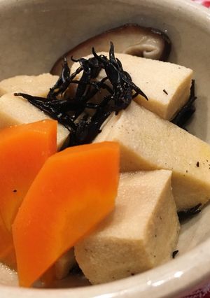 高野豆腐とひじきの煮物♡-レシピのメイン写真