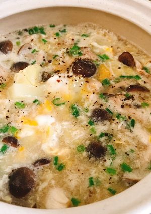 ラーメンスープでポテトきのこスープ♪-レシピのメイン写真