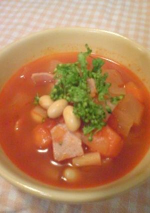 大豆と野菜のミネストローネ-レシピのメイン写真
