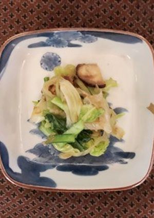 小松菜とキャベツのオイスターソース和え-レシピのメイン写真