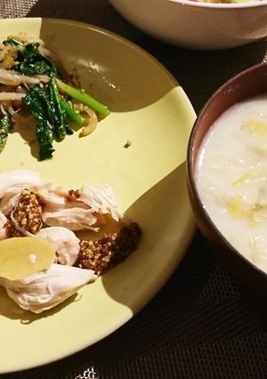 圧力鍋で二品 とりささみとクリームスープ-レシピのメイン写真