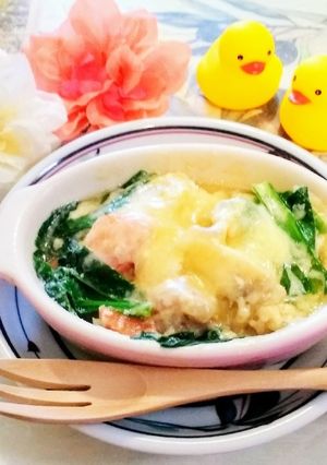 簡単時短朝食3 お餅のスープグラタン-レシピのメイン写真